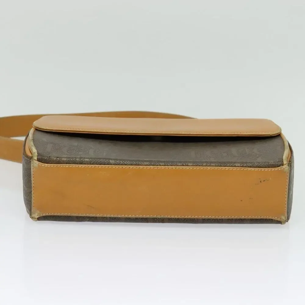 GUCCI Shoulder Bag Canvas Leather Brown Gold - Picture 9 of 13